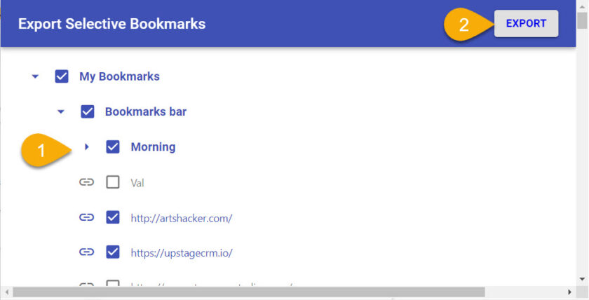 Bookmark Selection Interface Html How To Share Specific Bookmarks And Bookmark Folders Between Users ...